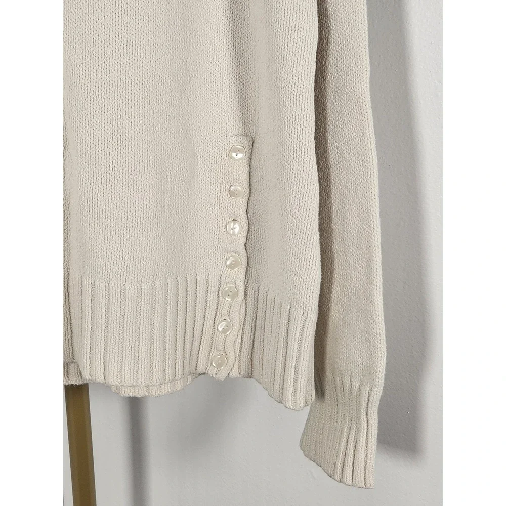 Vintage Coldwater‎ Creek Cream Ivory Thick Cotton Turtleneck Sweater Size 1X